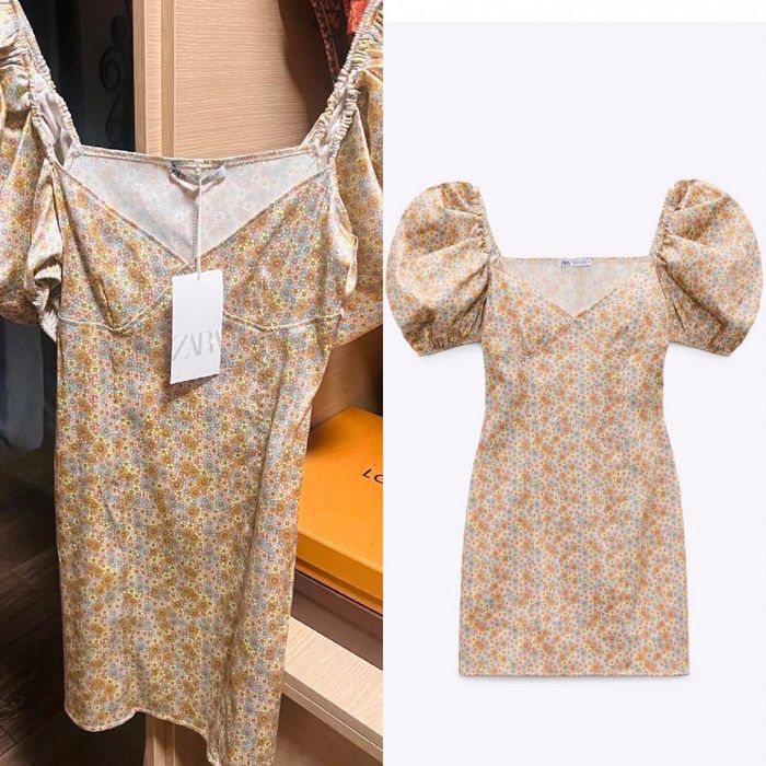 Zara сатенена рокля Нова!