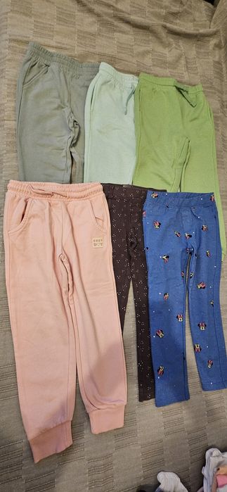 Lot 6 pantaloni fetita, marimea 110 cm