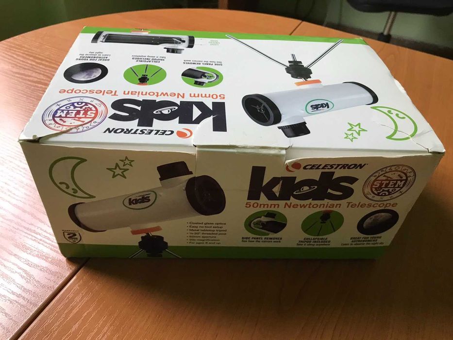 Нютонов рефлекторен телескоп, Диаметър 50 мм  Фокус 200 мм