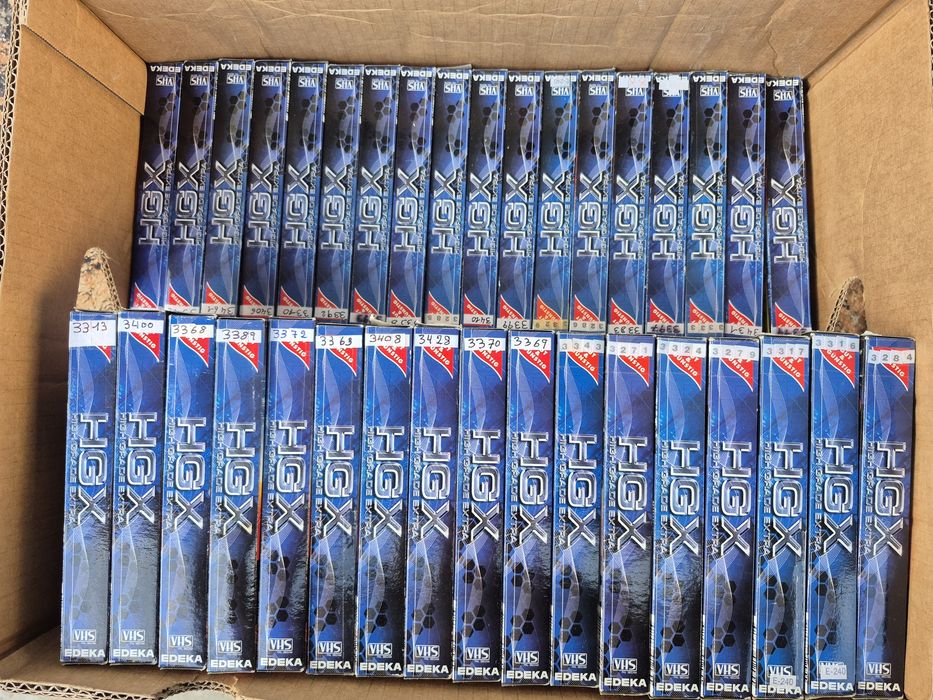 Vând 80 casete video VHS originale Edeka HGX colecție de filme Triler