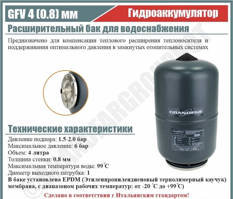 Расширительный бак Grandfar