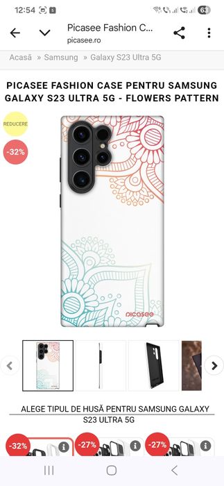 Husa lux Picasee Samsung Galaxy S23Ultra rezistenta caderi 5 m