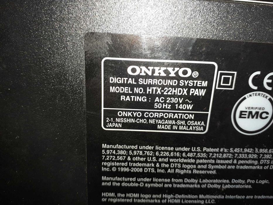 Onkyo HTX=22HDX PAW 5.1 Digital Surround System