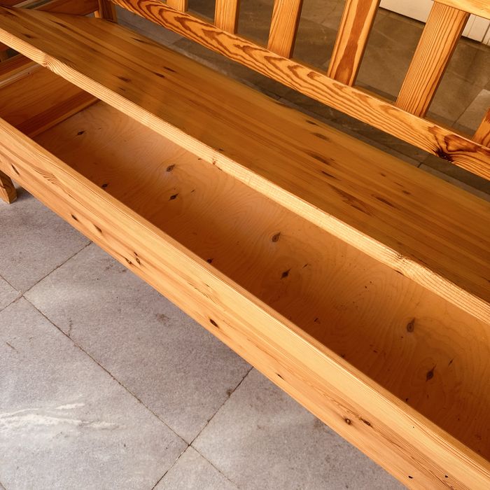 Шведска пейка с ракла – масивно дърво, скандинавски стил