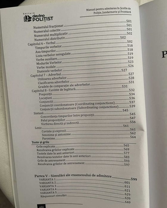 Manual ADMITERE Școlile de Poliție,Jandarmerie și Frontieră