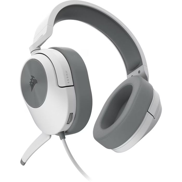 Casti gaming cu microfon Corsair HS55 Stereo, Alb