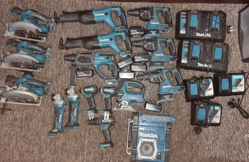 Makita, импакт, перфоратор, циркуляр , инструменти машини