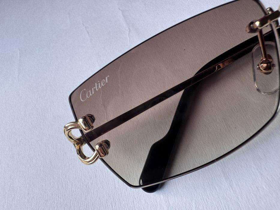 Ochelari de soare Cartier Rectangle-Rimless CT0550S 56-18 140, Noi
