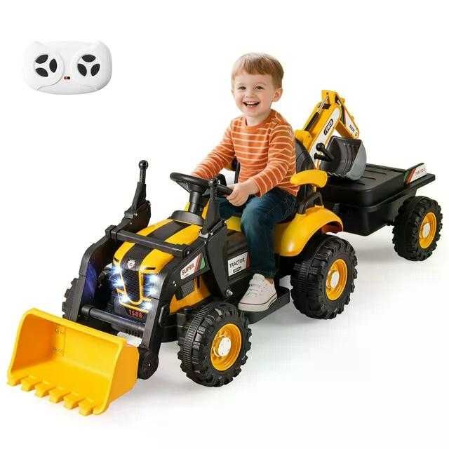 Tractoras electric pentru copii Kinderauto BJEJ1588E 2x35W, 12V yellow