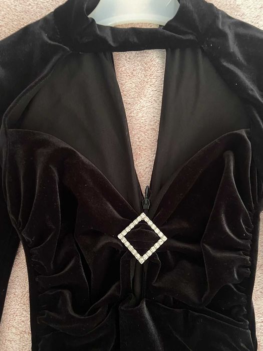 Rochie cocktail de catifea