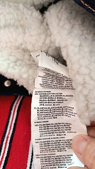 Replay, geaca denim înblanita, XL