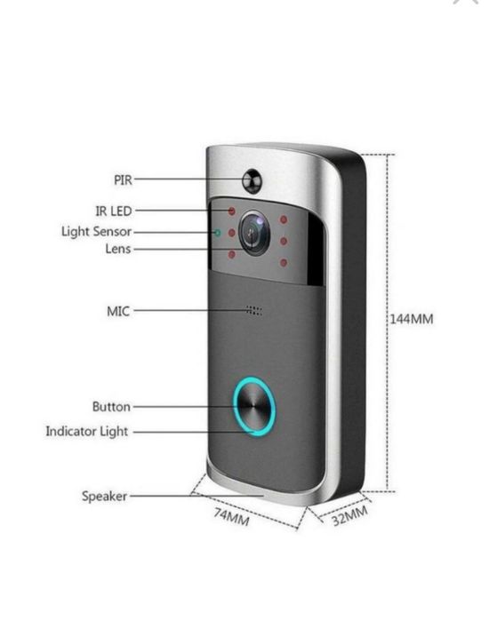 Интелигентен звънец, видео звънец, Video Doorbell V5, Wi-fi / HD виде