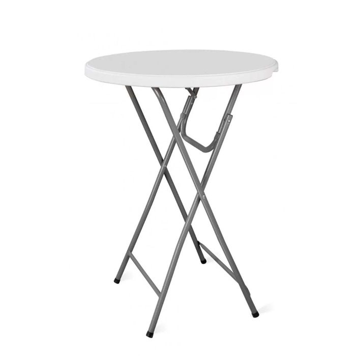 Masă cocktail pliabilă Debbie, 110 cm, cu Husă Albă + CADOU Husă Neagă