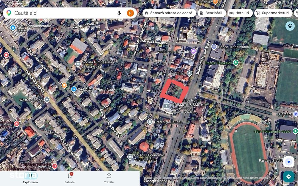 Teren 2985 mp ultracentral Vaslui str Stefan cel Mare 41