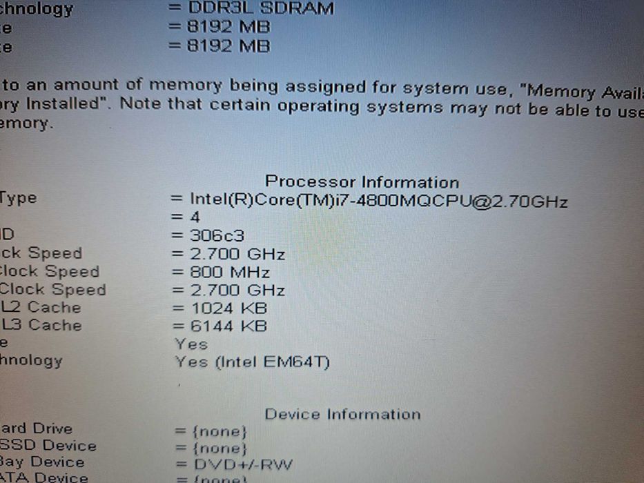 Dell Latitude E6540/i7-4800MQ/16GB /