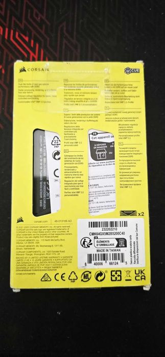 Corsair Vengeance 64GB DDR5 (2x32GB) 5200Mhz CL40 5200 CL40 Гаранция