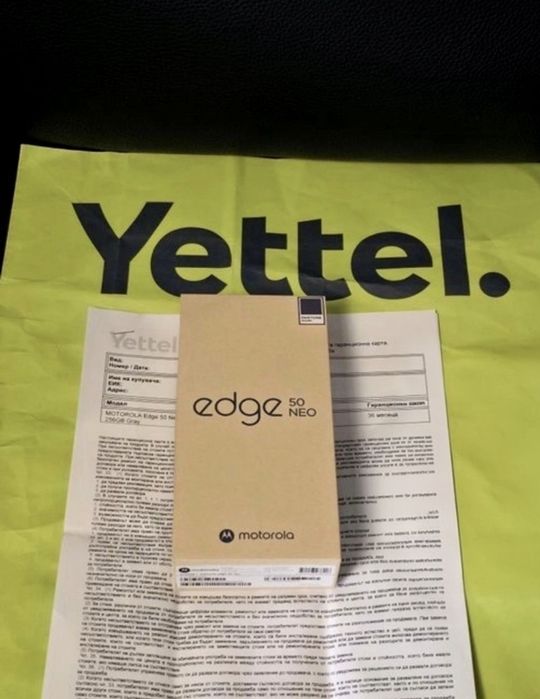 КАТО НОВ 256GB Motorola EDGE 50 neo Гаранция Yettel '27 Grasaille Gray