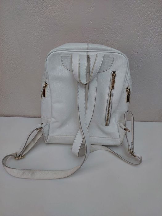 Рюкзак кожаный белый