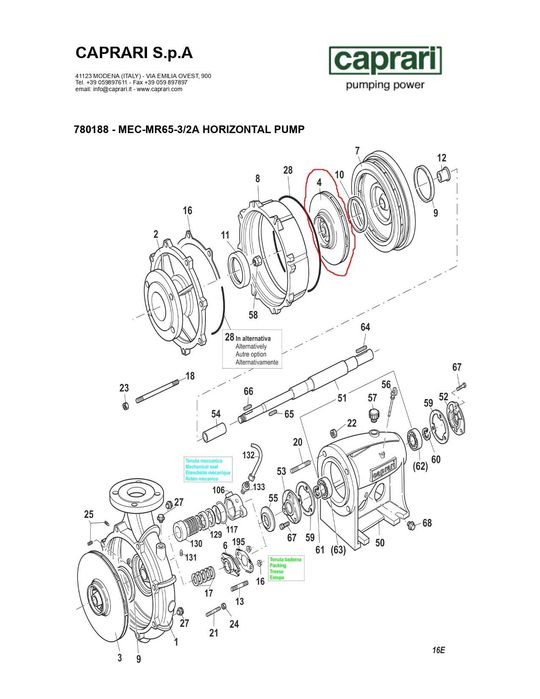 Turbina mica Caprari MEC65/200-5A - pt pompa irigatii Caprari MEC MR65