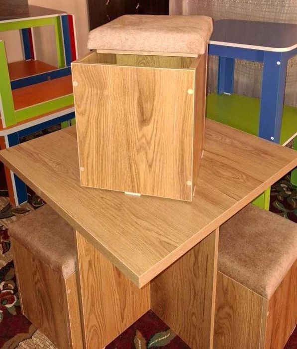 Стол + Стул 4х1 из ЛДСП Новый, Stol va Stul, Yangi