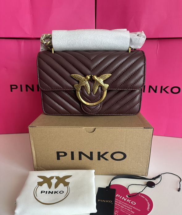 PINKO Small Chevron Love Bag One – оригинална чанта | НОВА