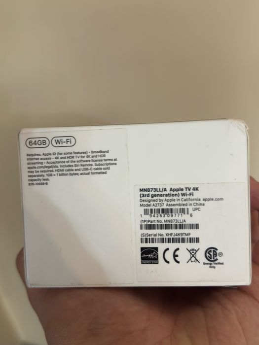 Apple TV 4K (3rd generation) Wi-Fi 64Gb Black 2022
