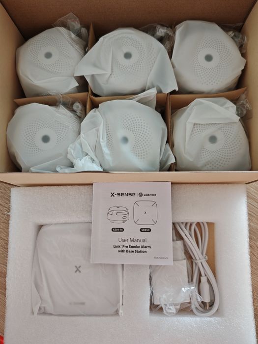 X-Sense FS61 интелигентен детектор за дим XS01-M 6 датчика с базова