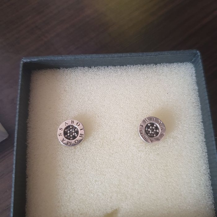 Cercei Thomas Sabo Argint 925 pietre zirconiu negru