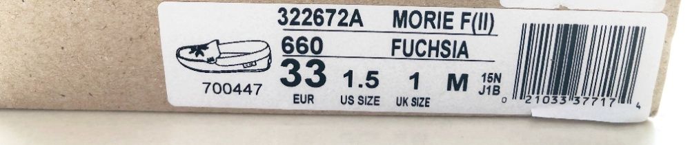 Страхотни кожени обувки UMI номер EUR 33, UK 1, US 1.5 цвят Fuschia