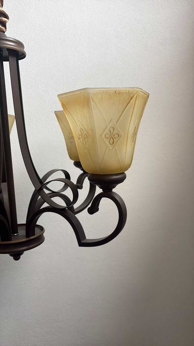 Candelabru vintage cu 5 brațe dulie E27