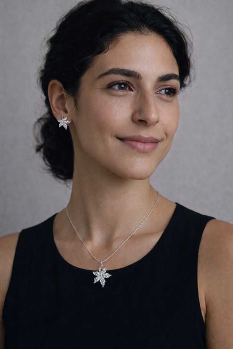 Бижута, сет колие и обеци, чоукър Алеса, Alessa