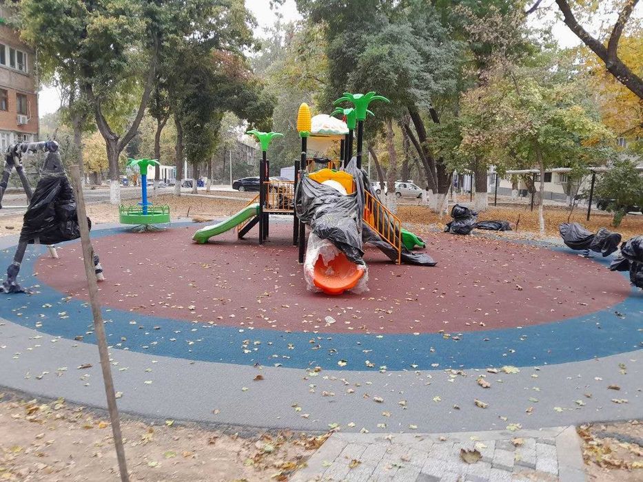 Резиновое покрытие — для детских площадок и спортивных зон