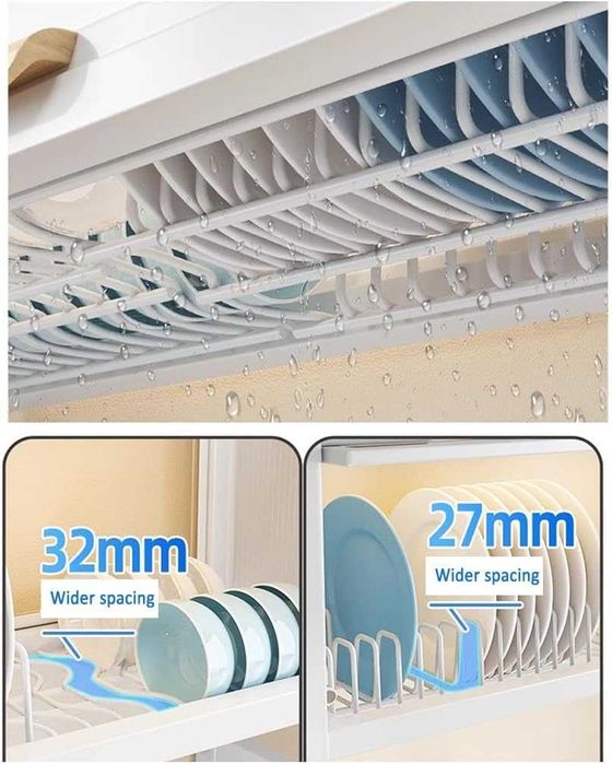 Надраковинная металлическая сушилка для посуды 65×28.5×79 см, su5