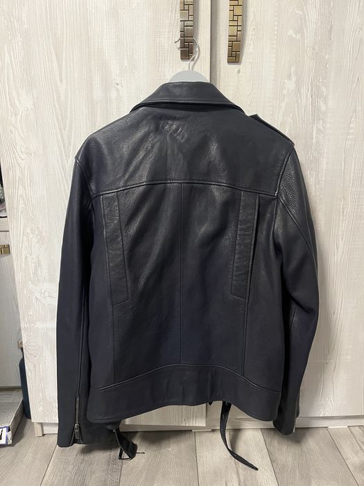 Geacă biker din piele naturală STEEL Leather & Fur | M/L | Ca nouă