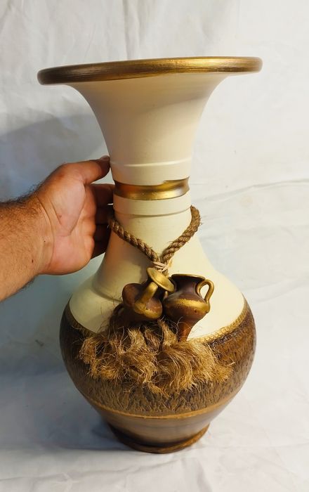 Vază ulcior din ceramică fină Art Noveaux Woodland 40cm.