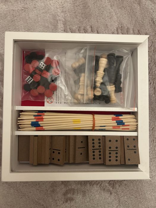Set jocuri din lemn – domino, mikado, sah/dame