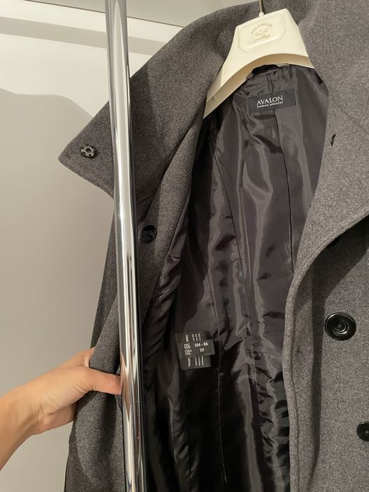 Женское серое пальто