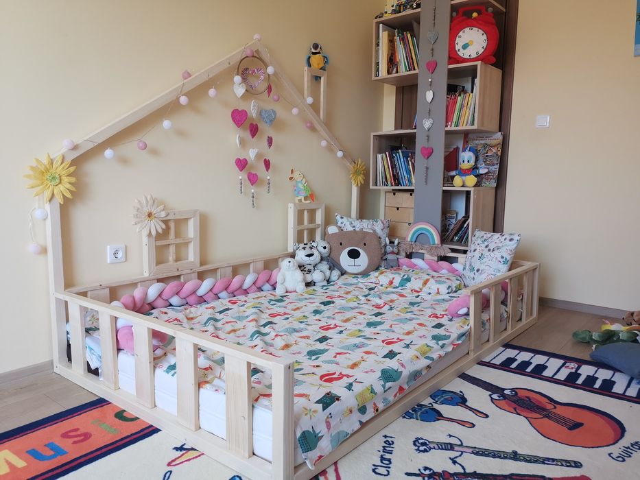 Детско легло - къщичка, тип Монтесори