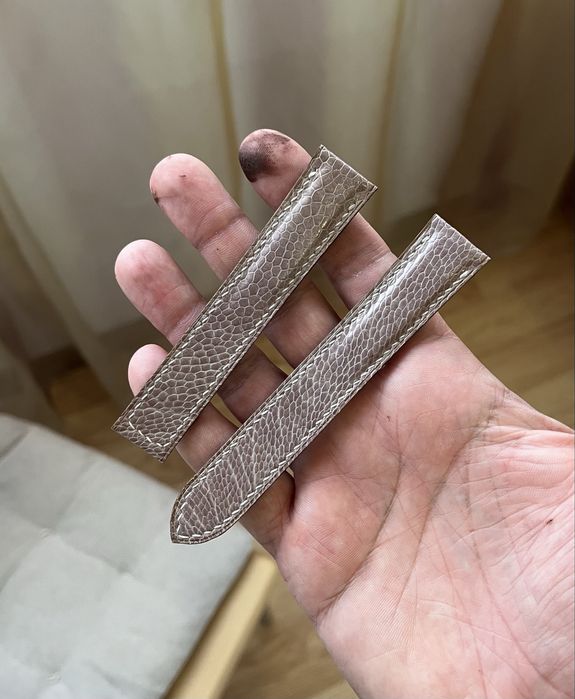 Superba curea pentru ceas din piele de strut handmade