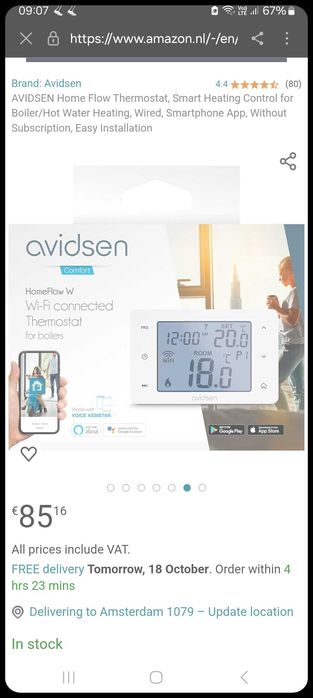 Cronotermostat termostat ambient centrala termica ,boiler, wi-fi