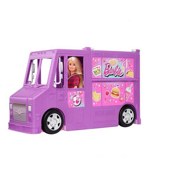 Кемпер за бързо хранене Mercado Trade, С кукла Барби, Лилав
