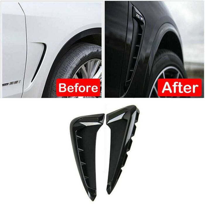 Set Extensii Ornamente Aerisiri Aripi BMW X5 F15 X5M F85 Negru Lucios
