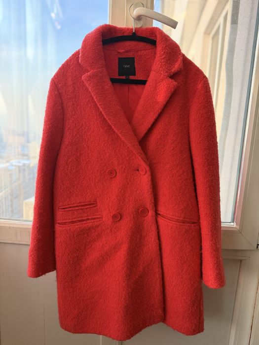 Next пальто красное демисезонное