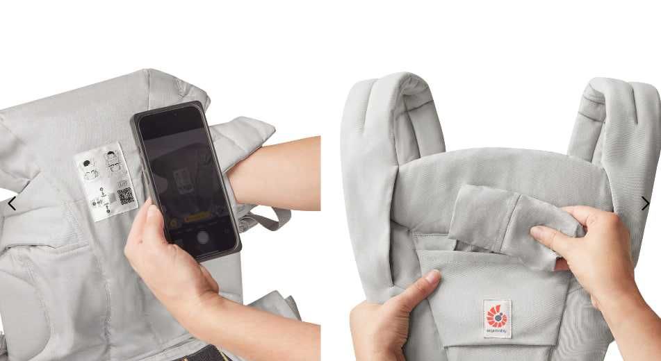 Ergobaby Omni Deluxe Cotton Pearl Grey 0–48 oyli bolalar uchun