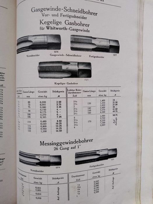 Немска книга за инструменти и производство на машини от 1921г