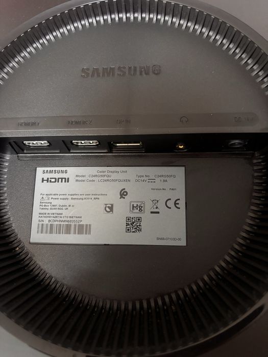 Monitor Curbat Gaming Samsung, LC24RG50, FHD, 144hz, 24”
