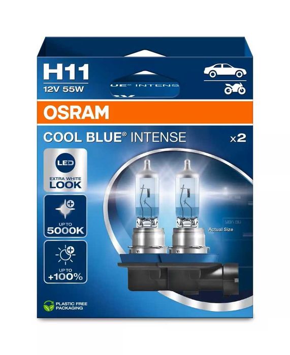 Автомобилни крушки Osram COOL BLUE INTENSE +100% H1/H4/H7/H8/H11/HB3/HB4/HIR2/ксенонови(XENON/HID)