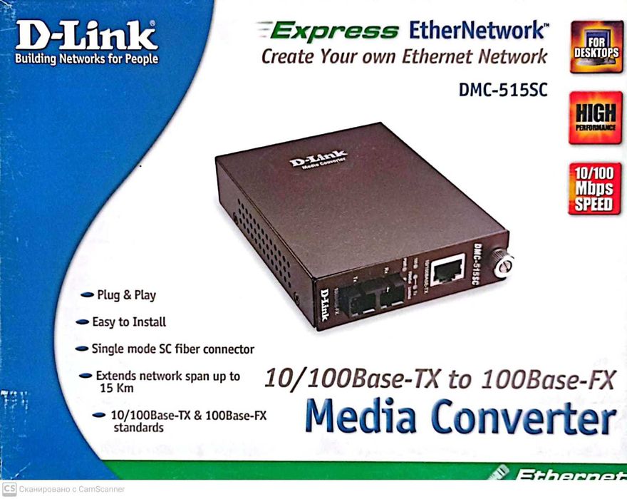 Одномодовый медиаковертер D-Link DMC-515SC