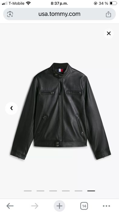 Geaca de piele Tommy Hilfiger M, Noua