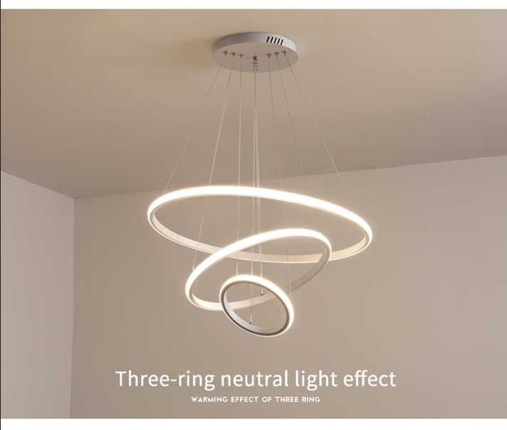 Модерен LED полилей с 3 ринга 72W